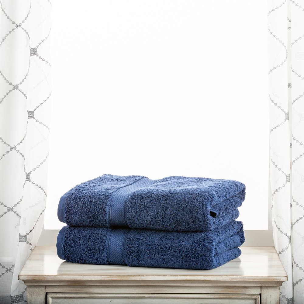 Egyptian Cotton 2Pc Bath Towel Set by Blue Nile Mills