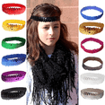 thumbnail image 4 of 12 diademas de lentejuelas elásticas y brillantes, diadema de moda para adolescentes, niñas y mujeres, 4 of 5