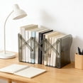 thumbnail image 4 of pstuiky Clear Expandable Bookends Desktop Book Organizer Stand Adjustable Transparent Book Holder for Desk, 4 of 6