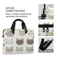 thumbnail image 4 of FORMRS 16" Laptop Bag Carrying Sleeve Case with Handle Travel Shoulder Briefcase, Light Gray Cat Pattern, 4 of 8