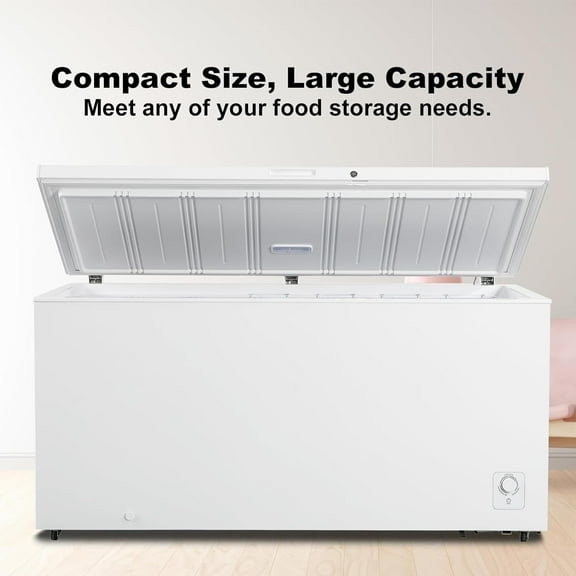 Smad 18 Cu.Ft Chest Freezer Deep Freezer Adjustable Thermostat Control Wire Basket