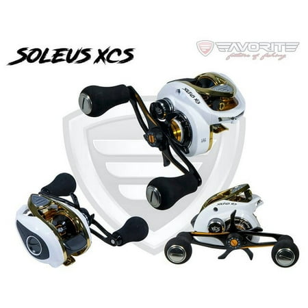 UPC: 0842424117359 | FAVORITE SLSW6XL Soleus XCS Baitcast Fishing Reel White Gold 6.3:1 LH 10BB