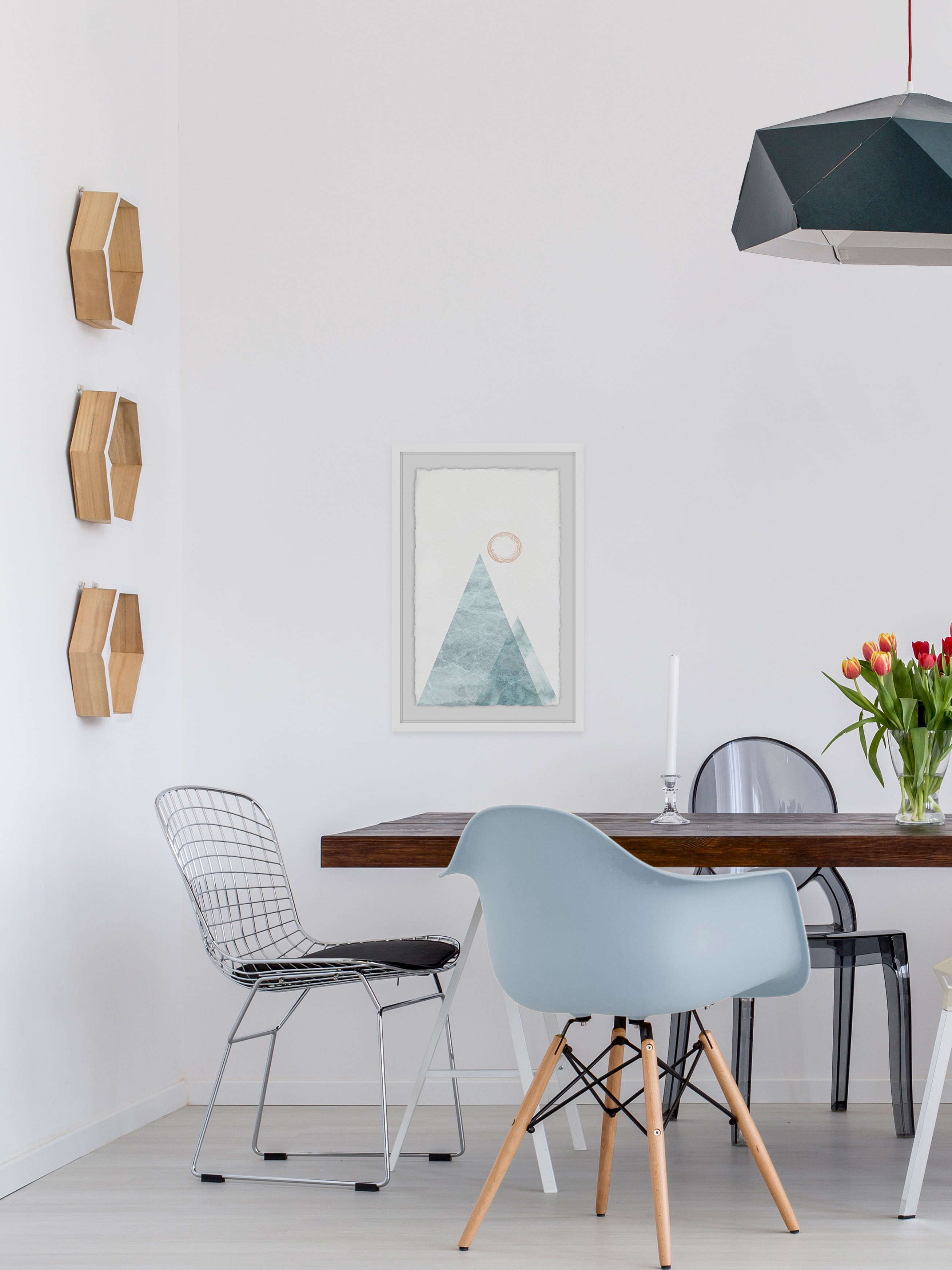 Mountain of Sea Framed Painting Print