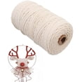 thumbnail image 2 of Macrame Cord 5mm Natural Cotton Macrame Cotton Cord, 3 Strand Twisted Macrame Rope, 2 of 4