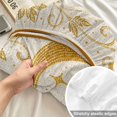thumbnail image 4 of Full Size Fitted Sheet Set - Orange Pumpkin 3 Piece Bedding Sets 16" Deep Pocket Fitted Sheet with 2 Pillowcases, Fall Halloween Cats Moon Stars Boho Brushed Microfiber Hotel Luxury Bed Sheets, 4 of 9