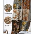 thumbnail image 3 of Floral Patchwork Blackout Curtains for Bedroom Living Room Darkening Curtains 54 Inch Long Vintage Country Geometric Flower Short Curtain for Small Window Treatment Insulated Grommet Drapes 52"x54"x2, 3 of 9