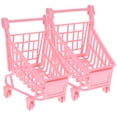 thumbnail image 1 of MIANGASTORE 2pcs Mini Shopping Cart Plastic Trolley Model Children's Toy Storage Basket Holder, 1 of 9