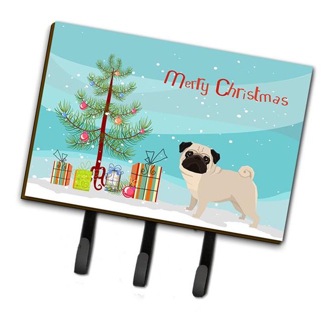 Carolines Treasures CK3557TH68 Pug Christmas Tree Leash or Key Holder