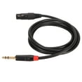 Microphone Cable 2m Long XLR Female to 1/4 Inch TRS Balanced Signal