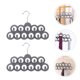 thumbnail image 5 of 2 perchas antideslizantes para bufandas con 11 agujeros para corbatas y cinturones Ideal para colgar varias bufandas y organizar el armario, 5 of 7