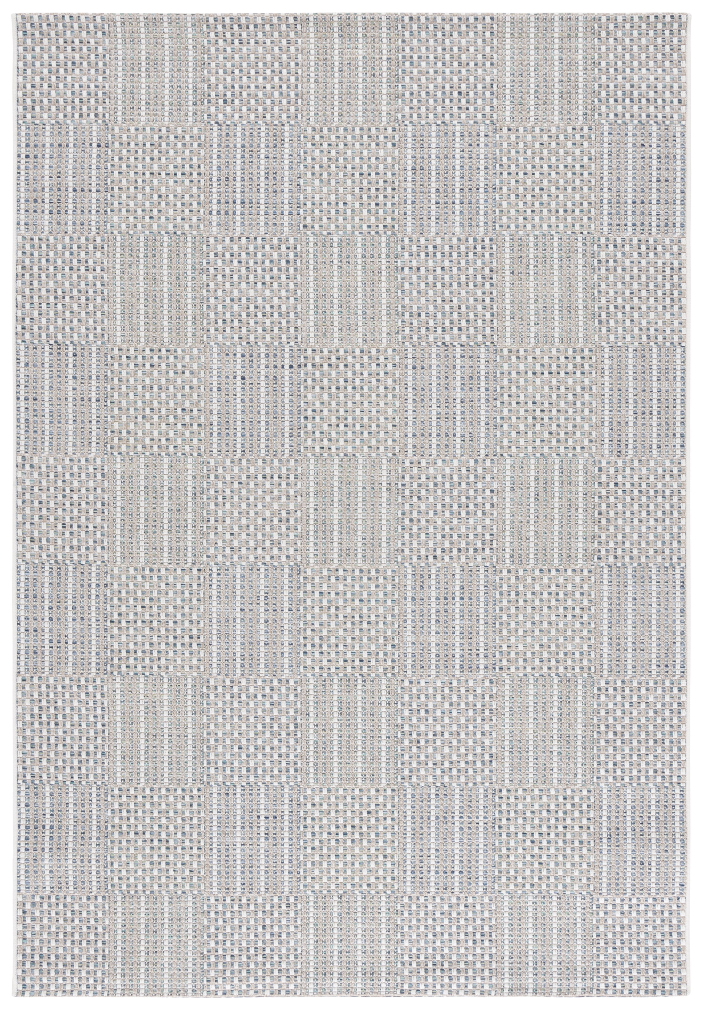 Safavieh Sisal All-Weather Austen Geometric Indoor/Outdoor Area Rug, Aqua/Beige Ivory, 4' x 6'