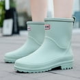 thumbnail image 3 of IUJSOY Women Rain Boots Insulated Lightweight Rubber Fashion Garden Shoes for Women Wide Calf, 3 of 5