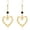 Gold1, variant on Gothic Barbed Wire Thorn Heart Earrings Gold Silver Heart Thorn Earrings Punk Style Large Heart Rose Earrings Metal Mesh Dangle Drop Earrings Halloween Jewelry for Women and Men