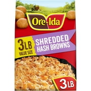 Ore-Ida Shredded Hash Browns Frozen Potatoes Value Size, 3 lb Bag
