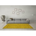thumbnail image 3 of Ahgly Company Machine Washable Indoor Square Oriental Yellow Traditional Area Rugs, 6' Square, 3 of 4