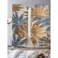 thumbnail image 2 of Navy Blue Brown Sheer Curtains for Living Room Bedroom Retro Tropical Palm Leaves Botanical Sheer Curtains 84 Inch Long 2 Panels Set Light Filtering Curtain Window Treatments Drapes for Dining Room, 2 of 6