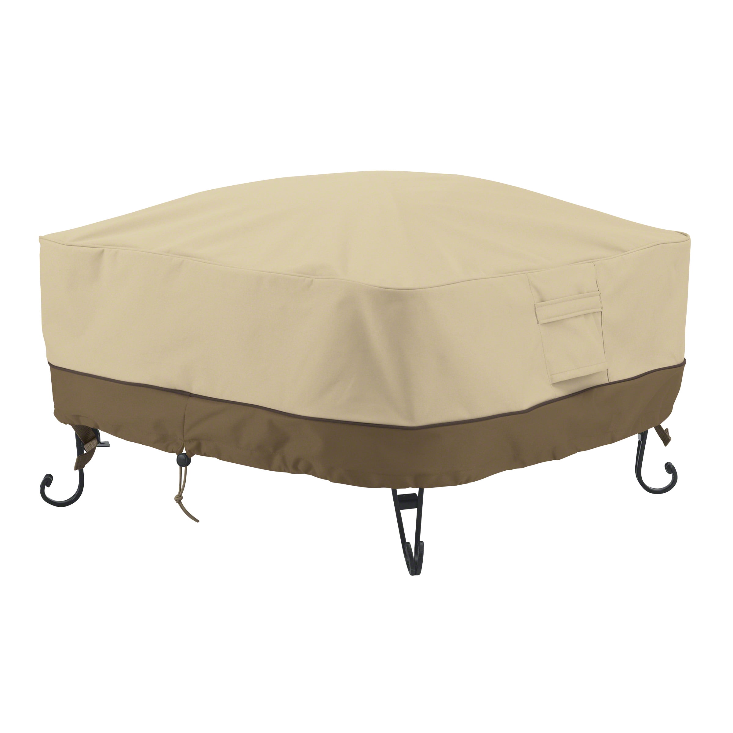 Full Coverage Square Fire Pit Cover, 30 Inch Round Fire Pit Cover