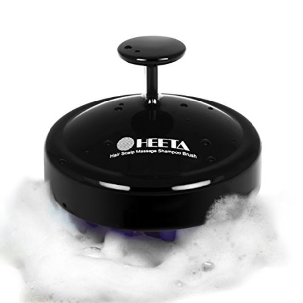 hair scalp massager, heeta scalp shampoo brush with soft silicon brush