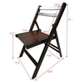 thumbnail image 2 of Folding Chairs Set of 4, Wood Portable Event Chairs Wedding Chairs with Slatted Seat, Lightweight Folding Chairs for Balcony Backyard Dining Room, Fully Assembled, 2 of 7