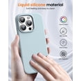 thumbnail image 2 of KOMI Designed for iPhone 16 Pro Max Case,Shockproof Liquid Silicone Protective Phone Case with Soft Anti-Scratch Microfiber Lining Ultra Slim Drop Protection Phone Cover 6.9 inch Light Blue, 2 of 5