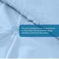 thumbnail image 3 of Pinch Pleated Duvet Set, 500-Thread Count 100% Egyptian Cotton Pin Tuck Pinch Pleated 3pc Duvet Cover Set , Zipper Closure & Corner Ties - Twin/Twin-XL Size ( 68 x 90 ) Inches, (Light Blue), 3 of 5