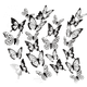 thumbnail image 1 of Pegatinas de decoración de pared de mariposas 3D, 48 piezas de decoraciones para el hogar de mariposas negras para decoraciones de fiestas/cumpleaños/bodas y festivales, 1 of 5