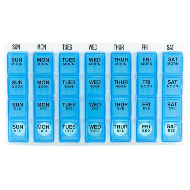 OneDayAtATime Weekly Medication Organizer Tray Size Medium Color