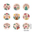 thumbnail image 3 of 90 Uds etiquetas adhesivas de Navidad suministros de decoración de fiesta redonda (A), 3 of 6