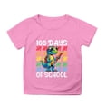 thumbnail image 4 of Chemises pour Tout-Petits Garçon Fille Mode Décontractée Imprimé Col Rond Manches Courtes T-Shirt Hauts pour Filles, T-Shirts Roses 4 Ans-5 Ans, 4 of 4