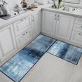 thumbnail image 3 of Blue Grey Kitchen Rugs and Mats Non Skid Washable Set of 2, Modern Kitchen Mats for Floor, Contemporary Painting Art Kitchen Runner Rug Abstract Kitchen Decor, 3 of 6