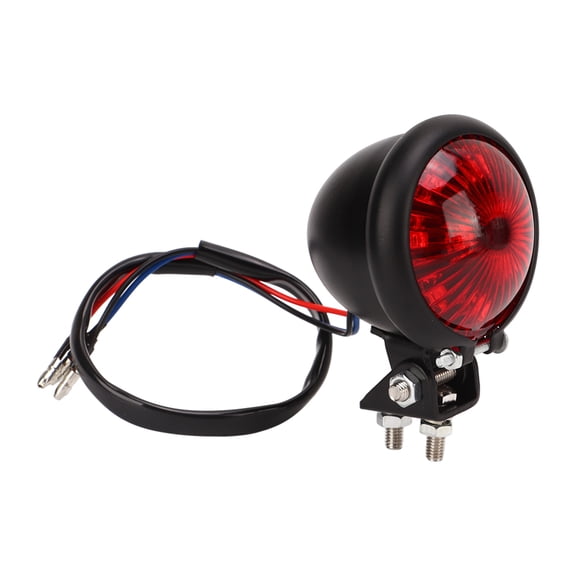 Motorcycle Tail Light, High Brightness Round LED Taillight Shockproof Waterproof  For 12V Motorbike