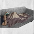 thumbnail image 6 of Vintage Woman Soft Flannel Fleece Throw Blanket, Woman Silhouette with Flowered Hair Style Abstract Beauty Image, Cozy Plush for Indoor and Outdoor Use, 70" x 90", Mauve Taupe and Beige, by Ambesonne, 6 of 6