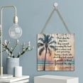 thumbnail image 5 of Zomyto 12x12 In Square Hanging Wood Sign Palm Sunset Bible Wooden Sign, 5 of 8