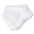 thumbnail image 5 of 6 Pairs Ankle Compression Socks for Women & Men VLOOCKLE – Low Cut Running Socks with Arch Support, Cushioned Sole & Heel Tab White, 5 of 5