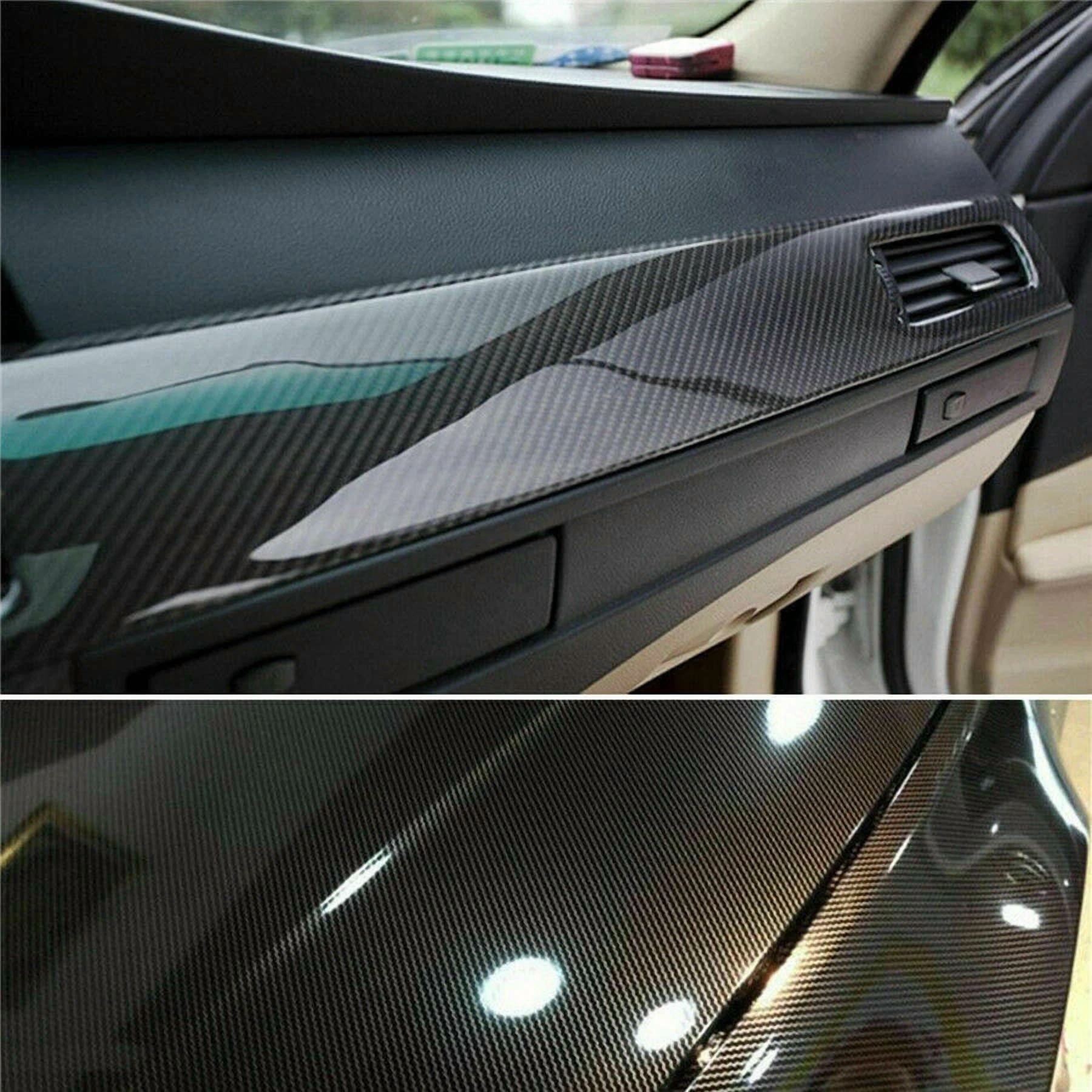 BUTTERFLY- 5D Accessories Glossy Carbon Fiber Vinyl Film Car Interior Wrap Stickers 12X 60"