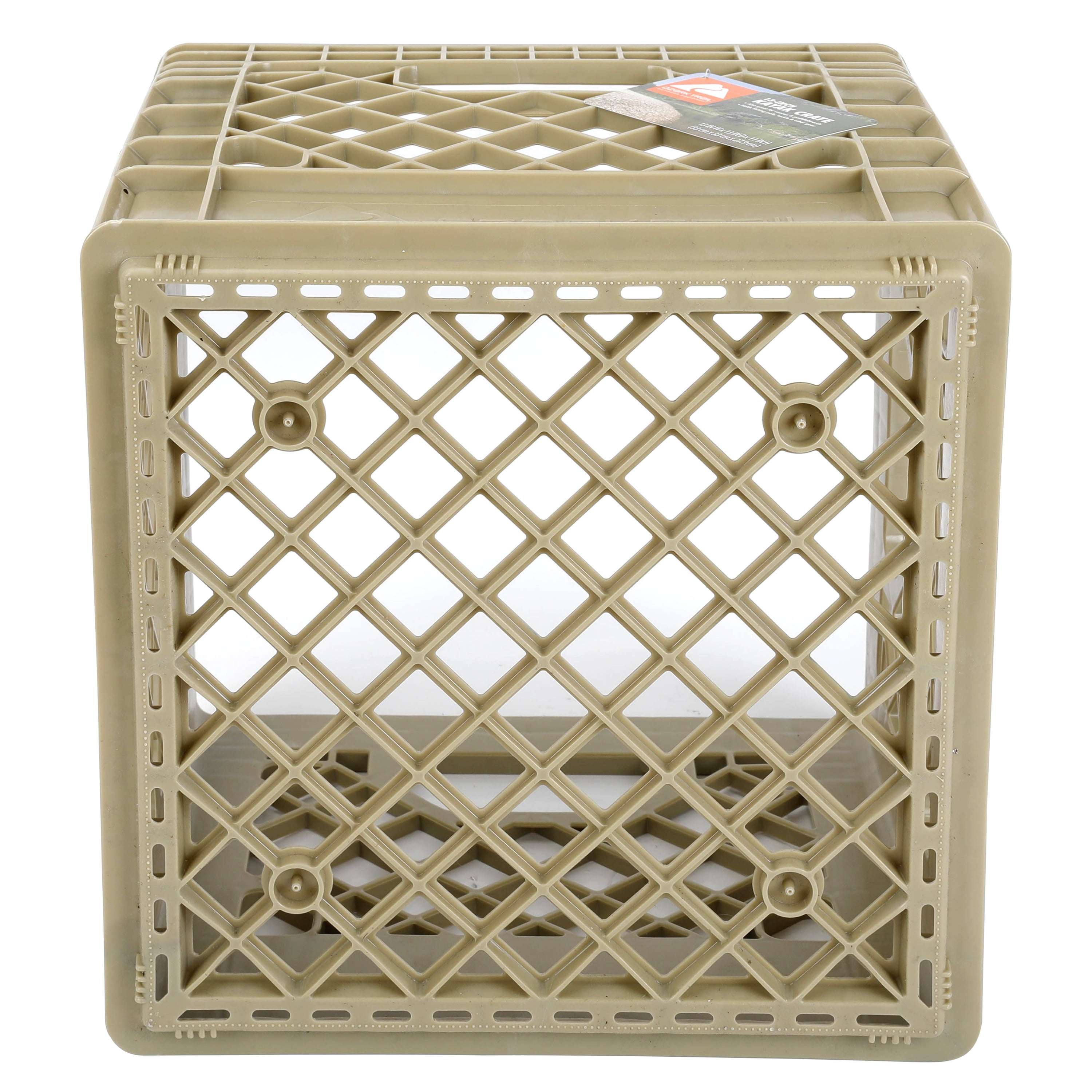 Ozark Trail Kayak Gear Storage Crate, Durable Plastic, 13 in x 13 in x 11 in, Tan