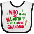 thumbnail image 3 of Inktastic Who Needs Santa when I Have Grandma Boys or Girls Baby Bib, 3 of 4