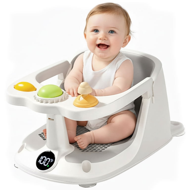 Oioane Baby Bath Seat with Thermometer, 6+ Months photo 1