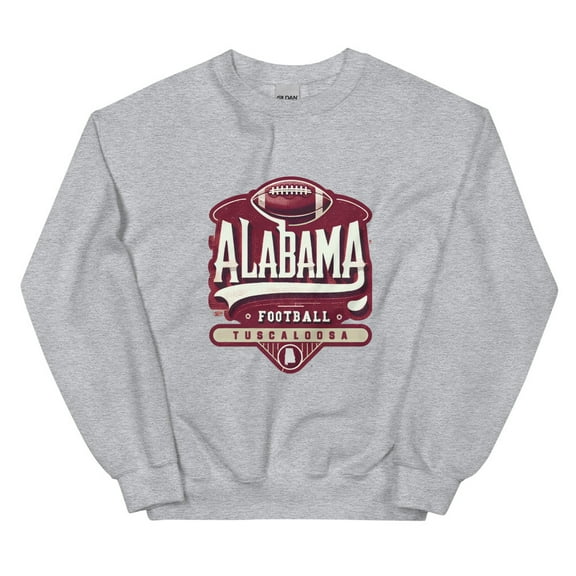 Alabama Football Retro Vintage Unisex Sweatshirt (Sport Grey, S)