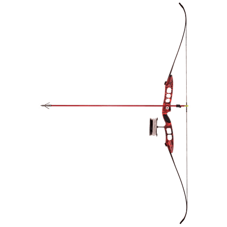 - Cajun Fish Stick Take-Down Bowfishing Bow Set Includes Drum Reel with Line, Roller Rest, Arrow with Piranha Point, and Blister Buster Finger Pads