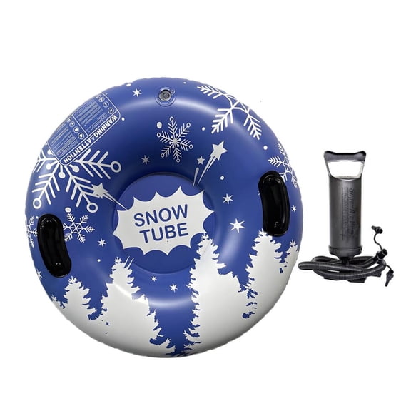 MOMOJIA Inflatable Snow Sled with Handles Thickened Winter Inflatable Snow Tube PVC Sledding Tube Winter Snow Sledding Toy