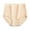 Beige, variant on Wdfiry Women's High Waisted Cotton Underwear Soft Breathable Panties Stretch Full Coverage Briefs Seamless Ladies Pantie