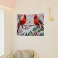 thumbnail image 6 of cardinals branch snow Wall Hanging, 100% Polyester for Living Room Bedroom Dorm Decoration, Tapestry and wall decoration for decorative wall hanging, decorative bedroom, living room decoration, 6 of 6