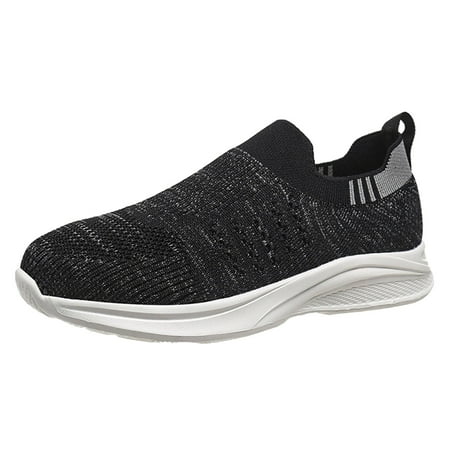 

Vedolay Women SneakersFashion Autumn Women Sports Shoes Flat Lightweight Fly Woven Mesh Breathable Comfortable Slip On Sneaker Heels for Women(Black 7.5)