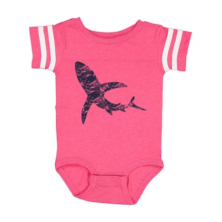 

Inktastic Shark Silhouette - Vintage Style Gift Baby Boy or Baby Girl Bodysuit