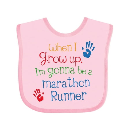 

Inktastic Marathon runner Future Gift Baby Boy or Baby Girl Bib