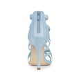thumbnail image 3 of BLISSFUL STEP Women's Shoes Strappy Lace Up Open Toe Stiletto High Heel Dress Sandals  Sky Blue 5.5, 3 of 7