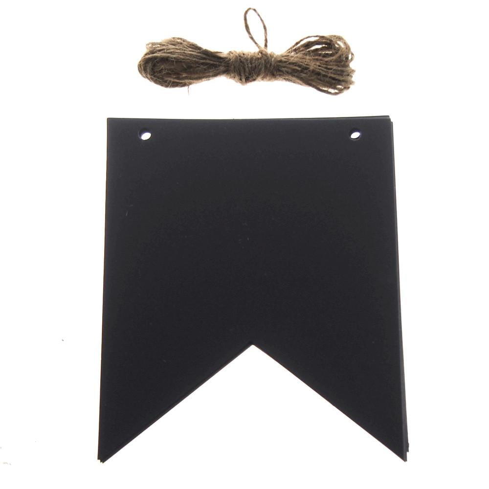 Chalkboard Tags, Pennants Banner, 5Inch, 12Piece