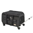 thumbnail image 3 of Rolling Pet Carrier with Wheels & Telescopic Handle - Cat/Dog Travel Carrier for Pets Under 35 lbs, Includes Foldable Bowl & Shoulder Strap, Black (Ideal for Airplane, Car), 3 of 8