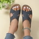 thumbnail image 4 of Amzcrzy Zapatos de mujer,Zapatos de mujer,Zapatillas de mujer, Sandalias informales de cuña para mujer, de color liso, de tacón bajo, ortopédicas, a la moda Sandalias Mujer Zapatillas De Casa, 4 of 8